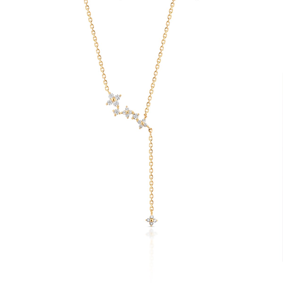 W.KRUK - Naszyjnik złoty z cyrkoniami Ceremonials