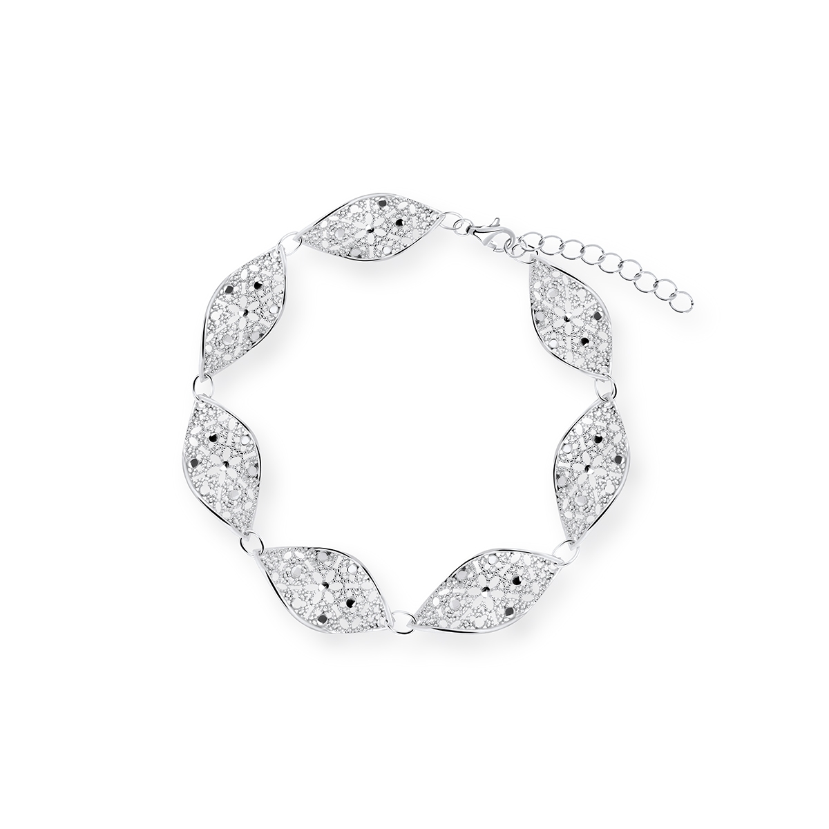 W.KRUK Bransoleta srebrna ażurowa