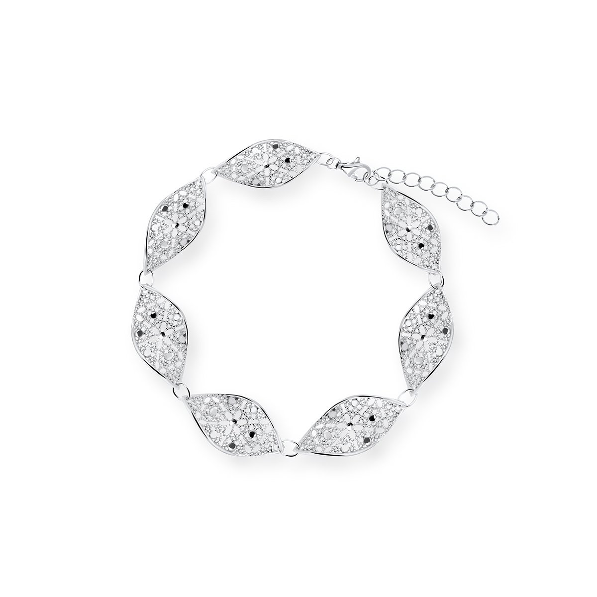 W.KRUK Bransoleta srebrna ażurowa