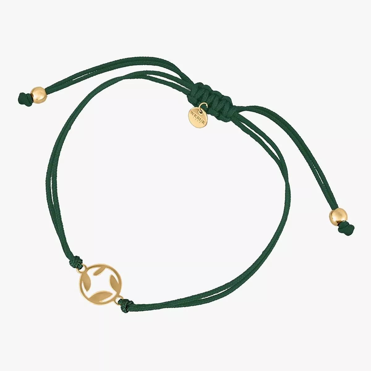 W.KRUK Bransoleta sznurkowa z pozłacanym kółkiem