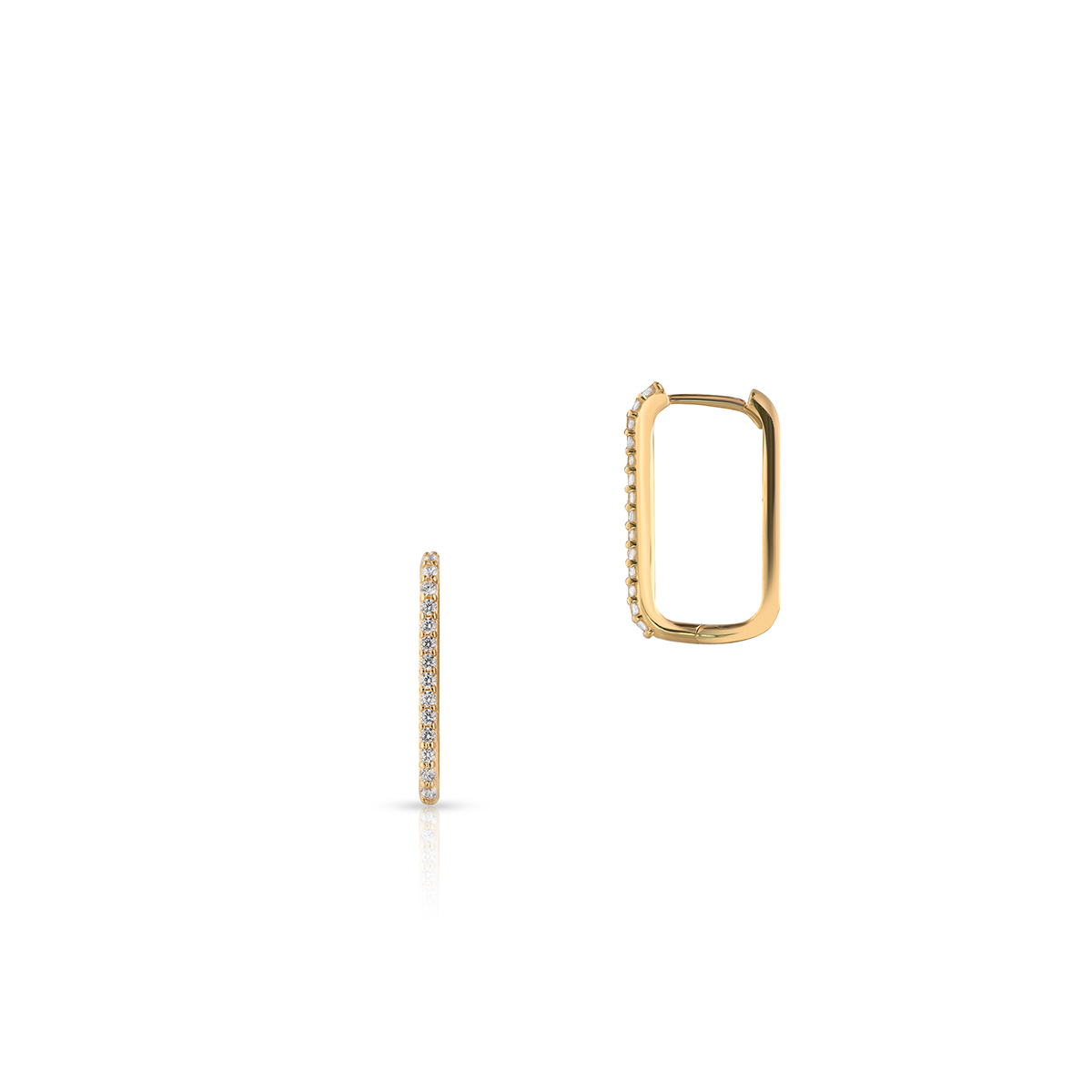 W.KRUK - Kolczyki złote z cyrkoniami