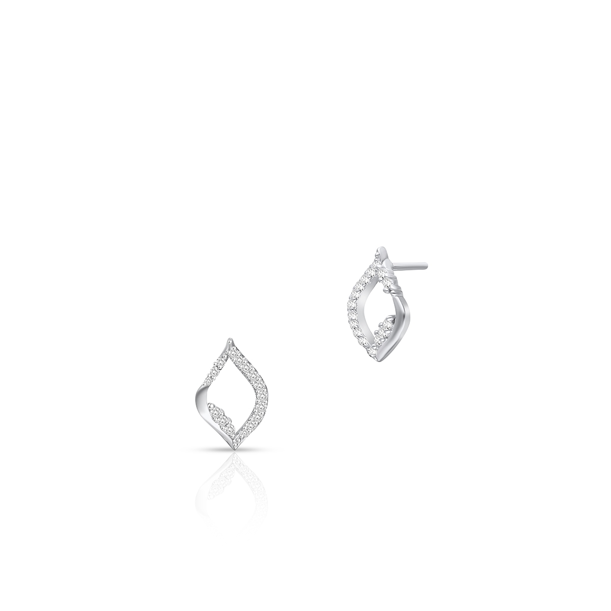 W.KRUK Kolczyki srebrne geometryczne