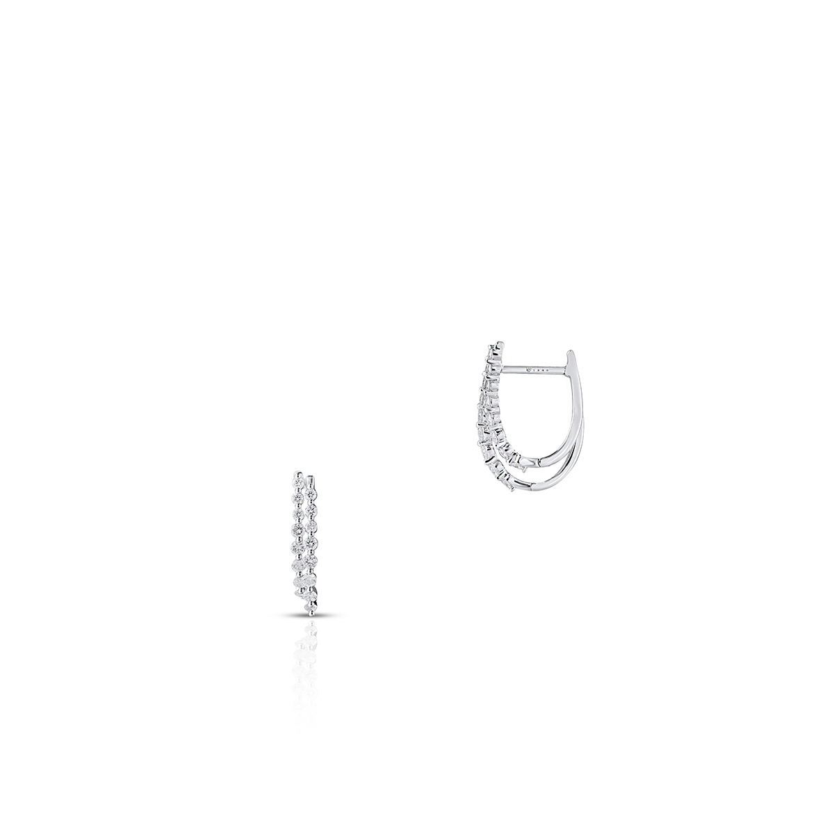 W.KRUK Kolczyki białe złoto z diamentami