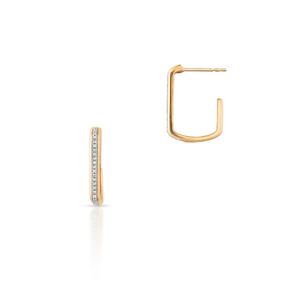 W.KRUK Kolczyki złote z diamentami