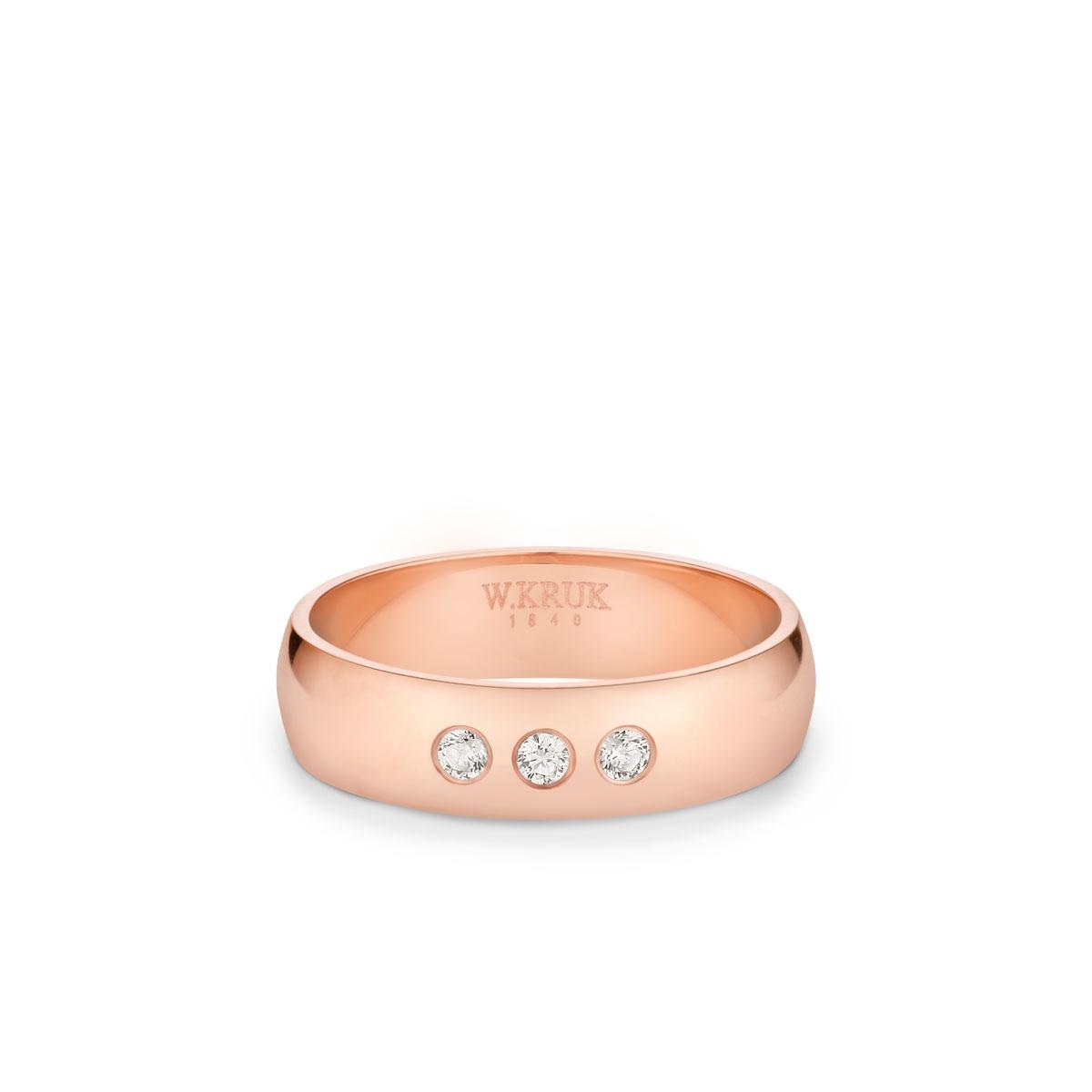 W.KRUK Obrączka złota z brylantami PROMISO