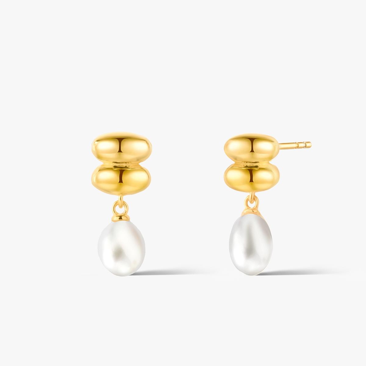 W.KRUK Kolczyki srebrne z perłami