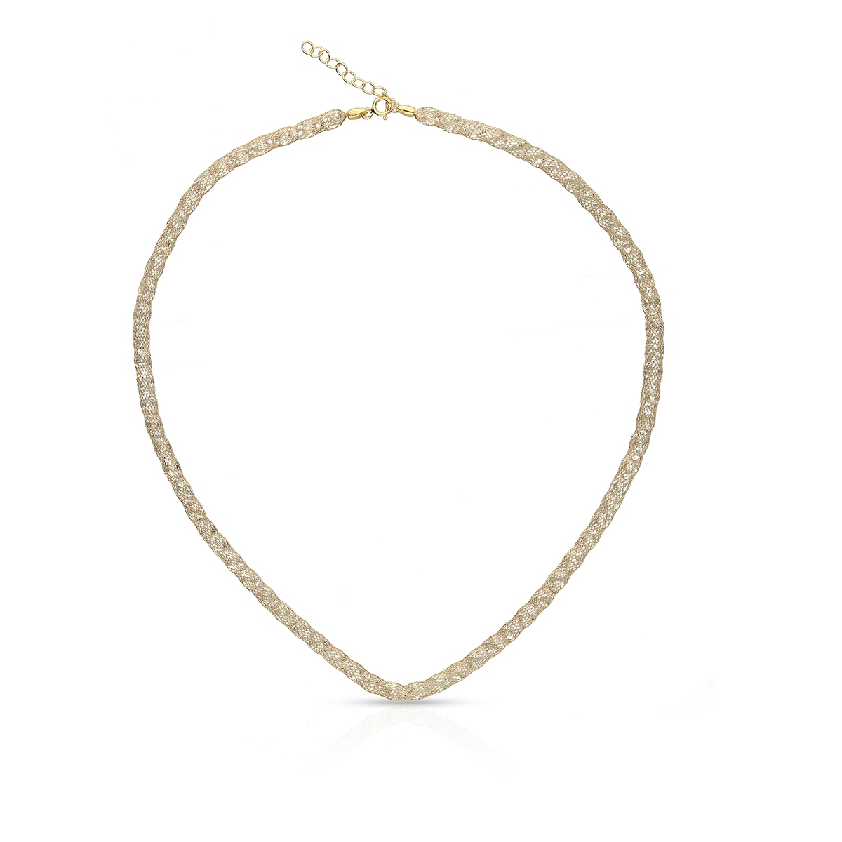 W.KRUK Naszyjnik złoty z cyrkoniami