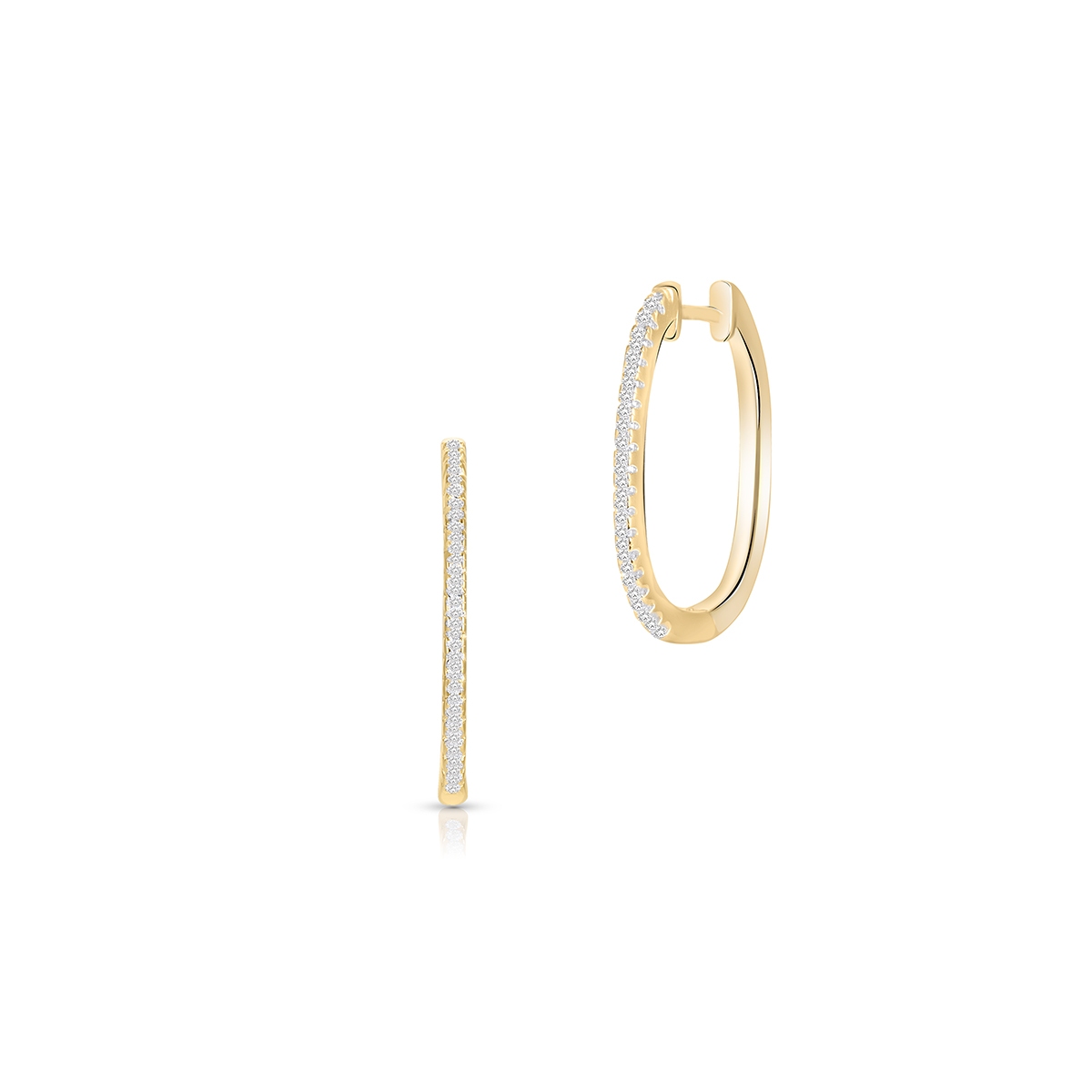 W.KRUK Kolczyki srebrne pozłacane z cyrkoniami