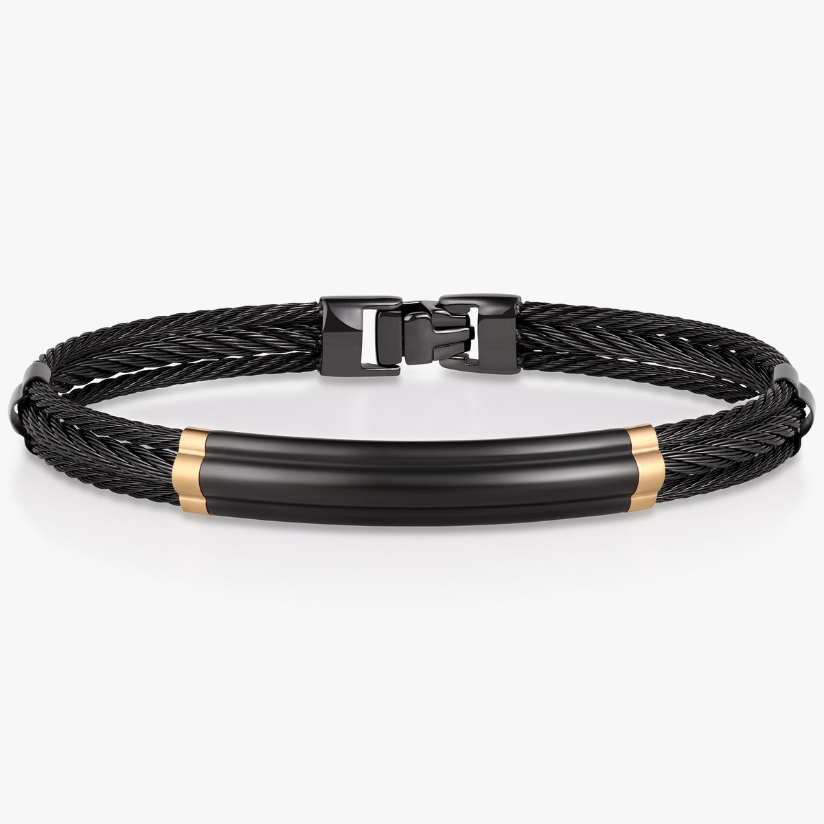 W.KRUK Bransoleta stal i złoto