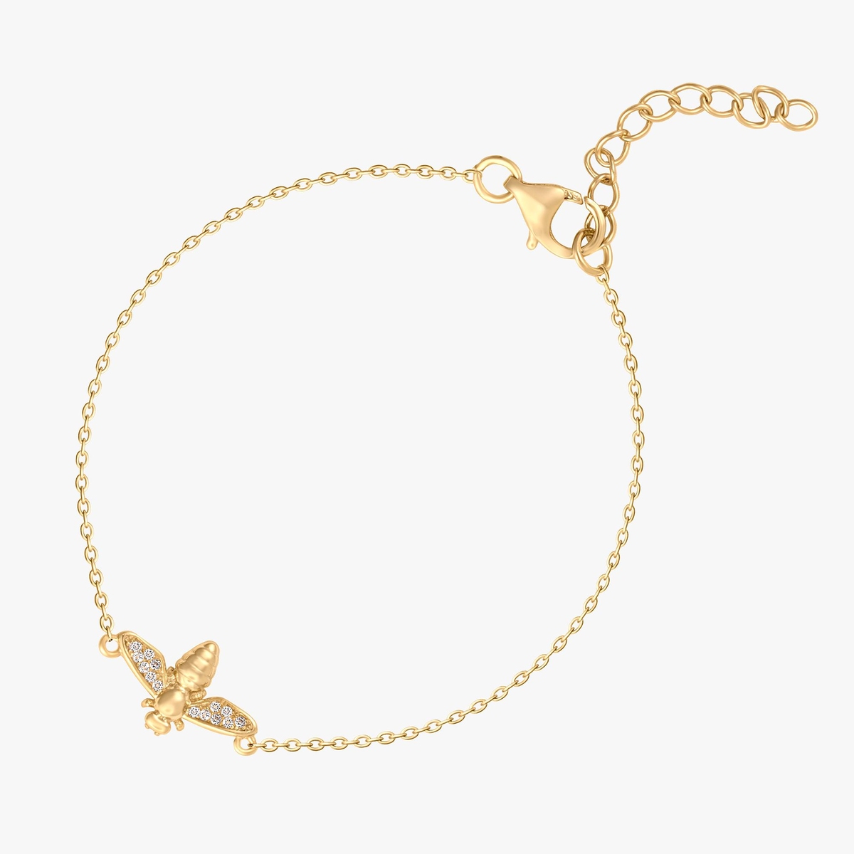 W.KRUK Bransoletka srebrna pozłacana pszczoła