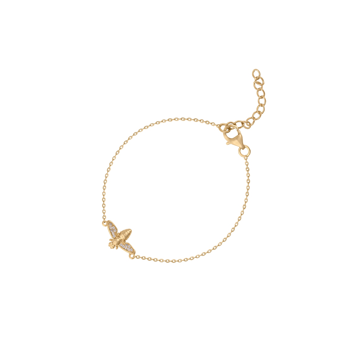 W.KRUK Bransoletka srebrna pozłacana pszczoła