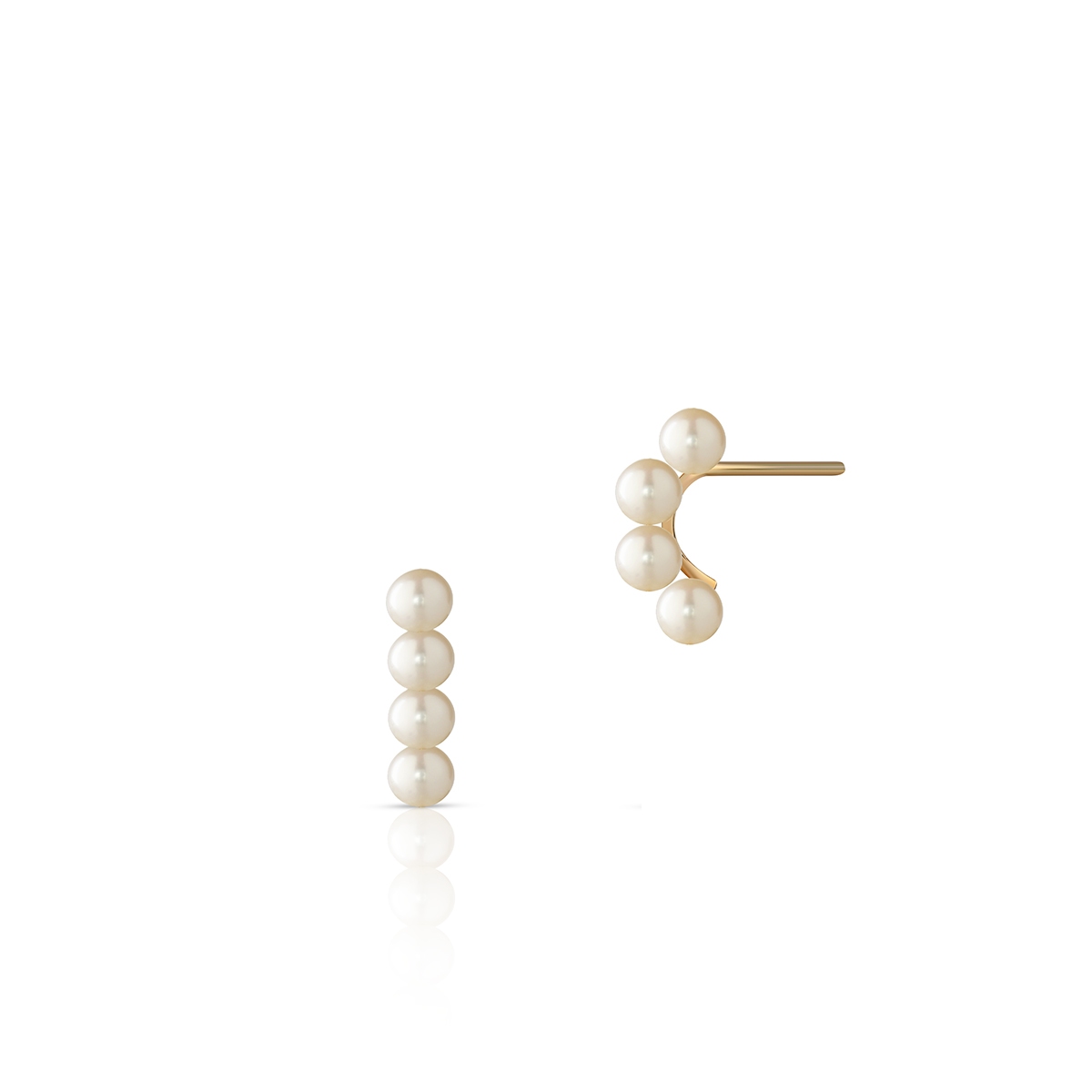 W.KRUK Kolczyki złote z perłami