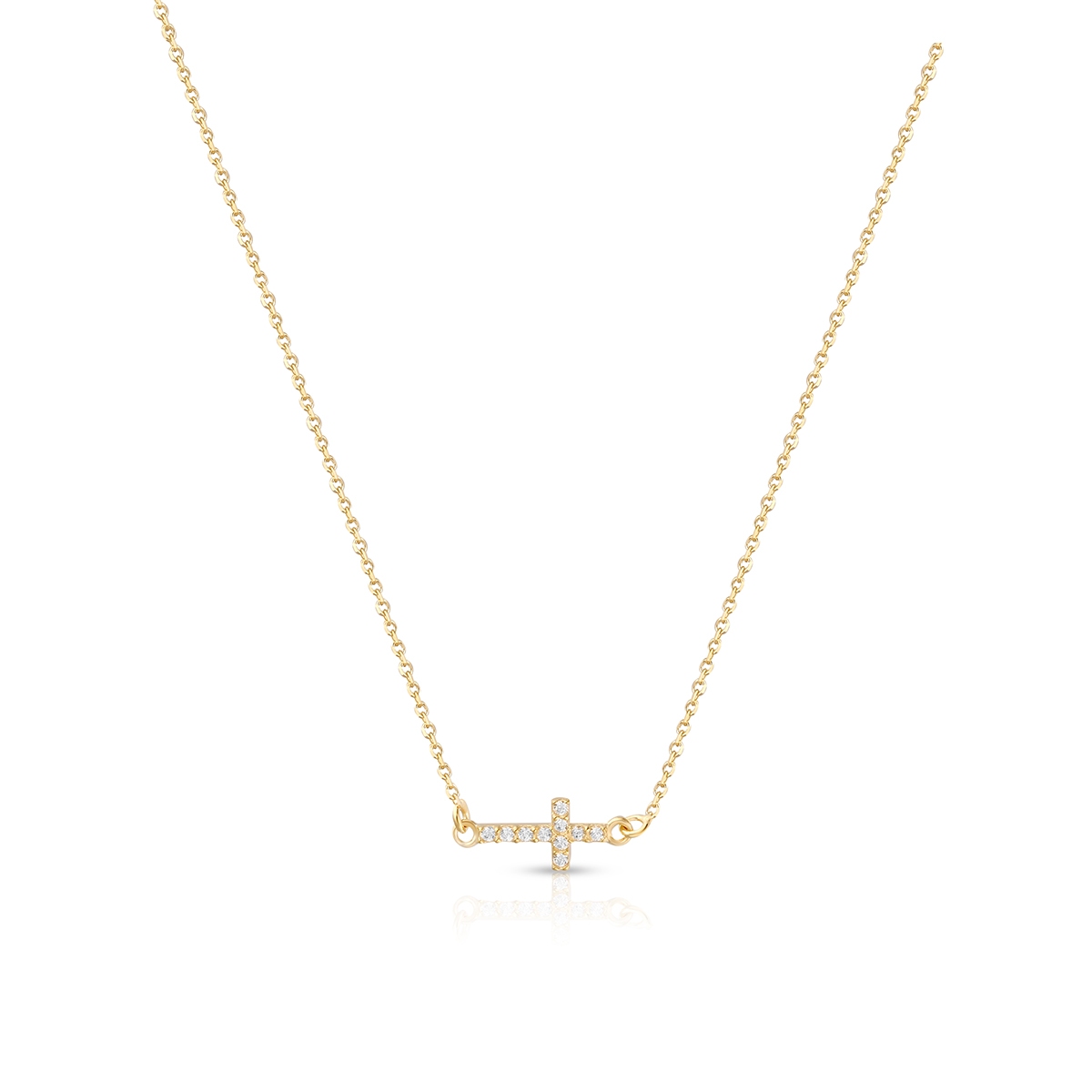 W.KRUK Naszyjnik złoty z krzyżykiem