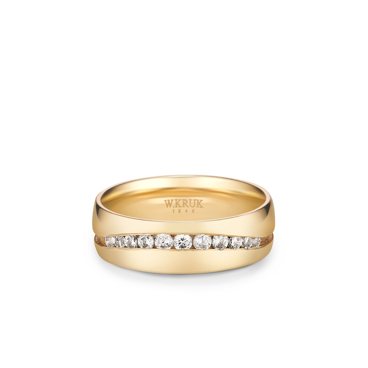 W.KRUK Obrączka złota z brylantami SPERARE