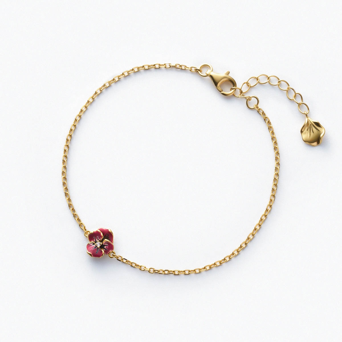 W.KRUK Bransoleta srebrna Kwiaty Nocy Bratki