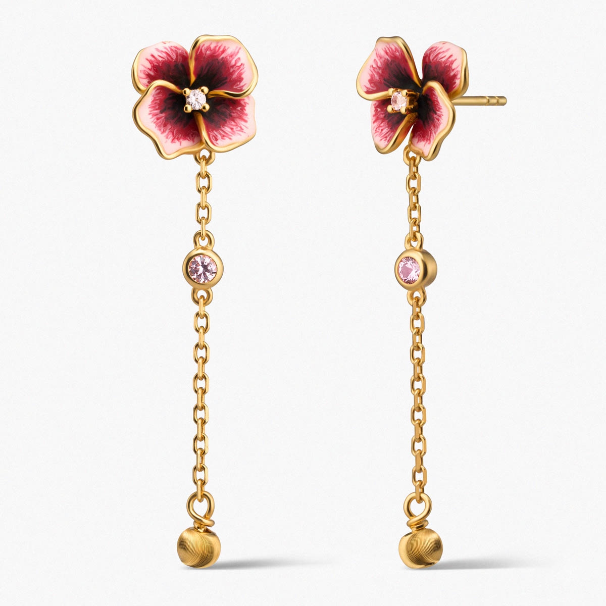 W.KRUK Kolczyki srebrne Kwiaty Nocy Bratki