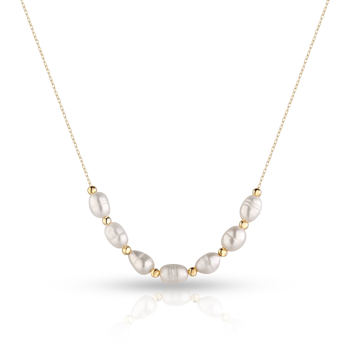 W.KRUK Naszyjnik złoty z perłami