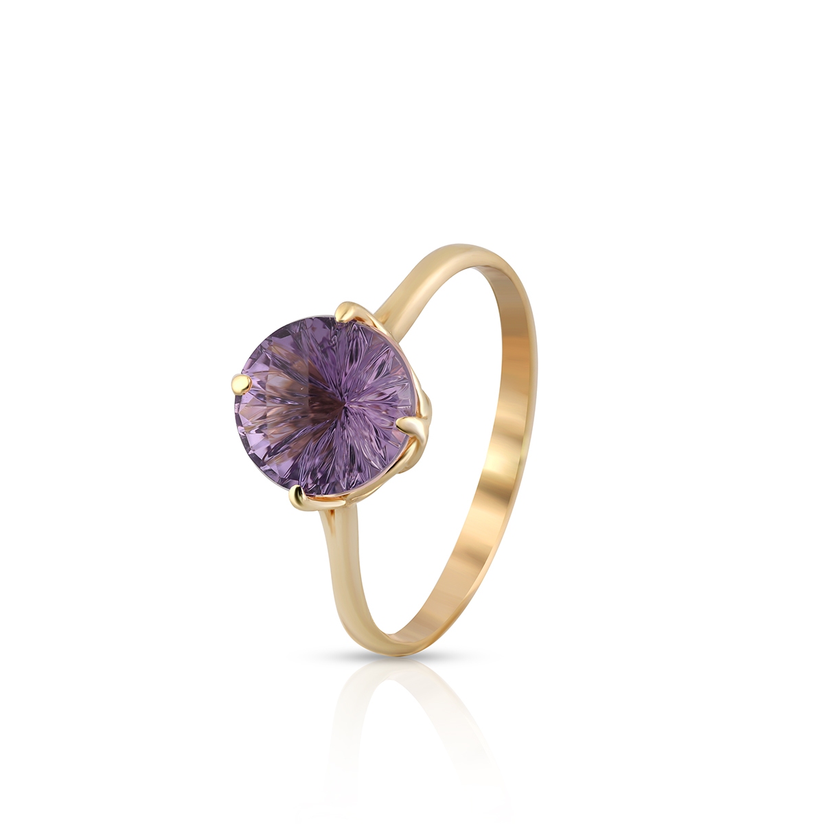 W.KRUK Pierścionek złoty z ametystem
