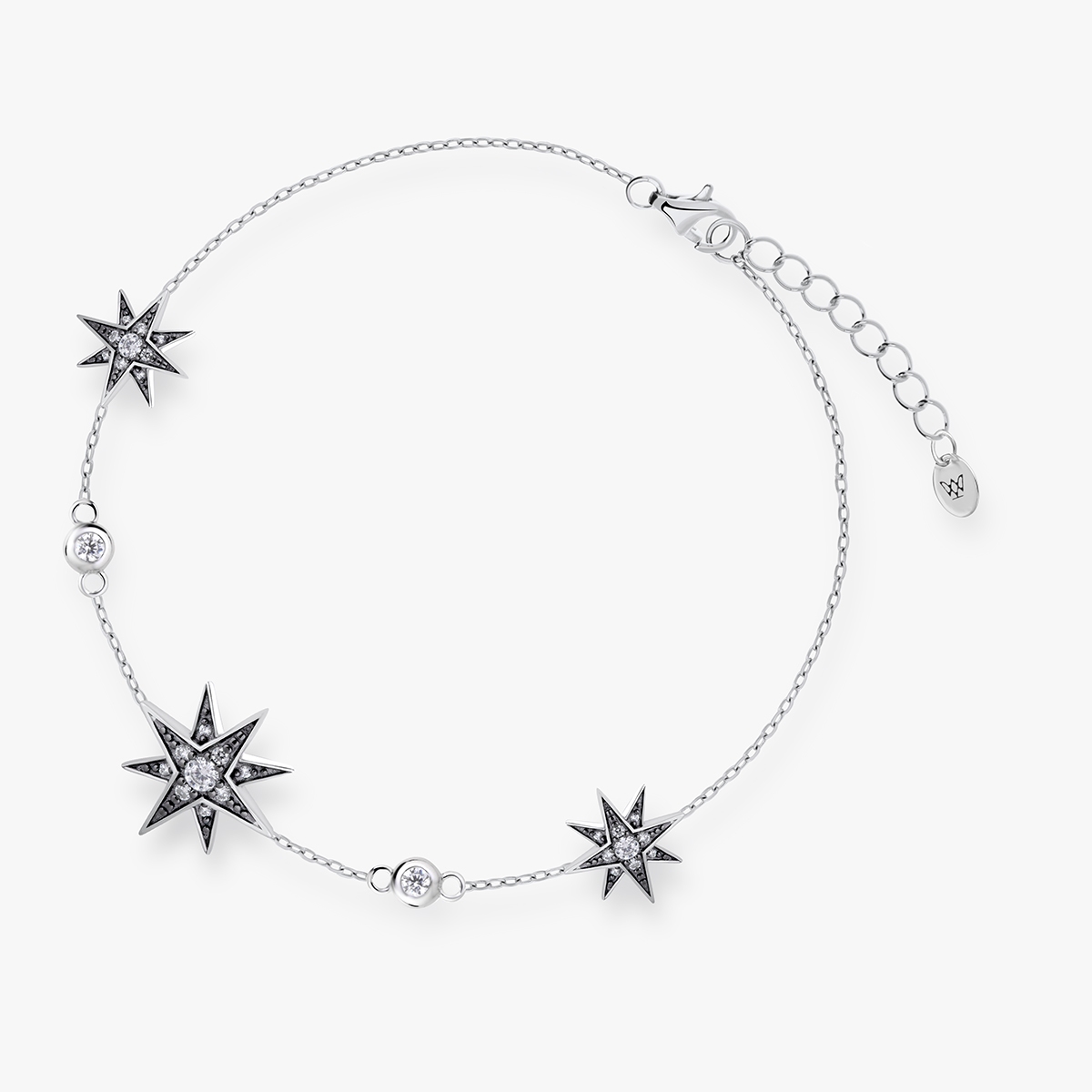 W.KRUK Bransoleta srebrna Royal Star