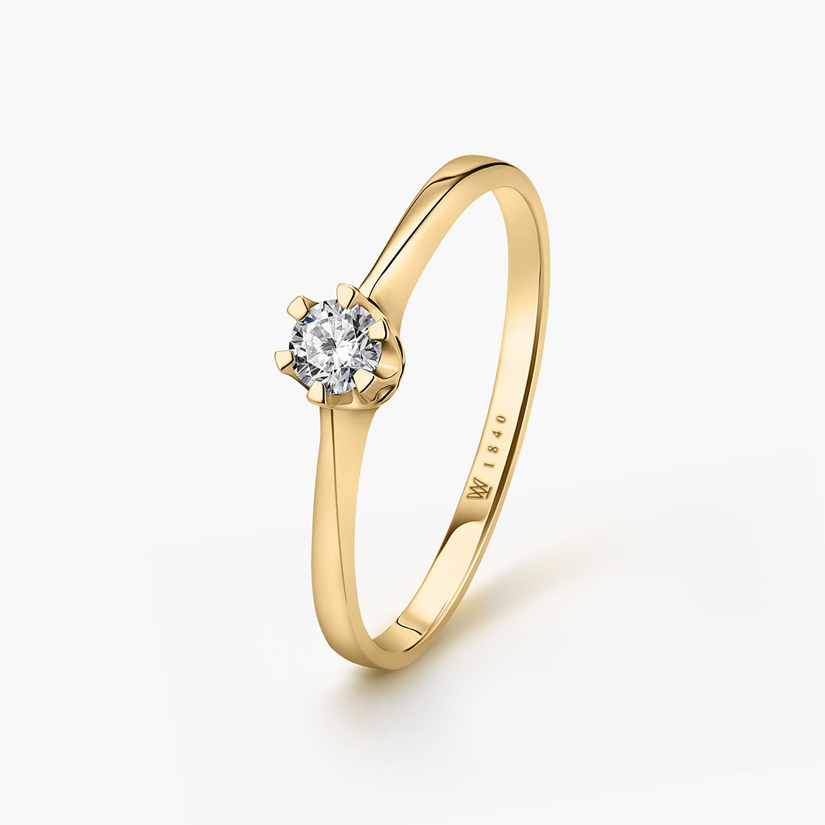 W.KRUK Pierścionek zaręczynowy złoty Jedyny
