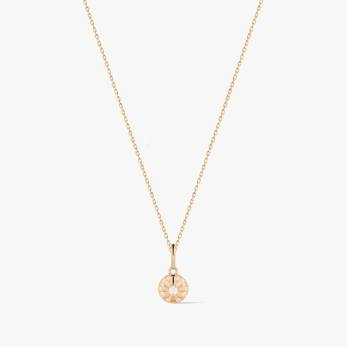 W.KRUK Wisiorek złoty z cyrkoniami