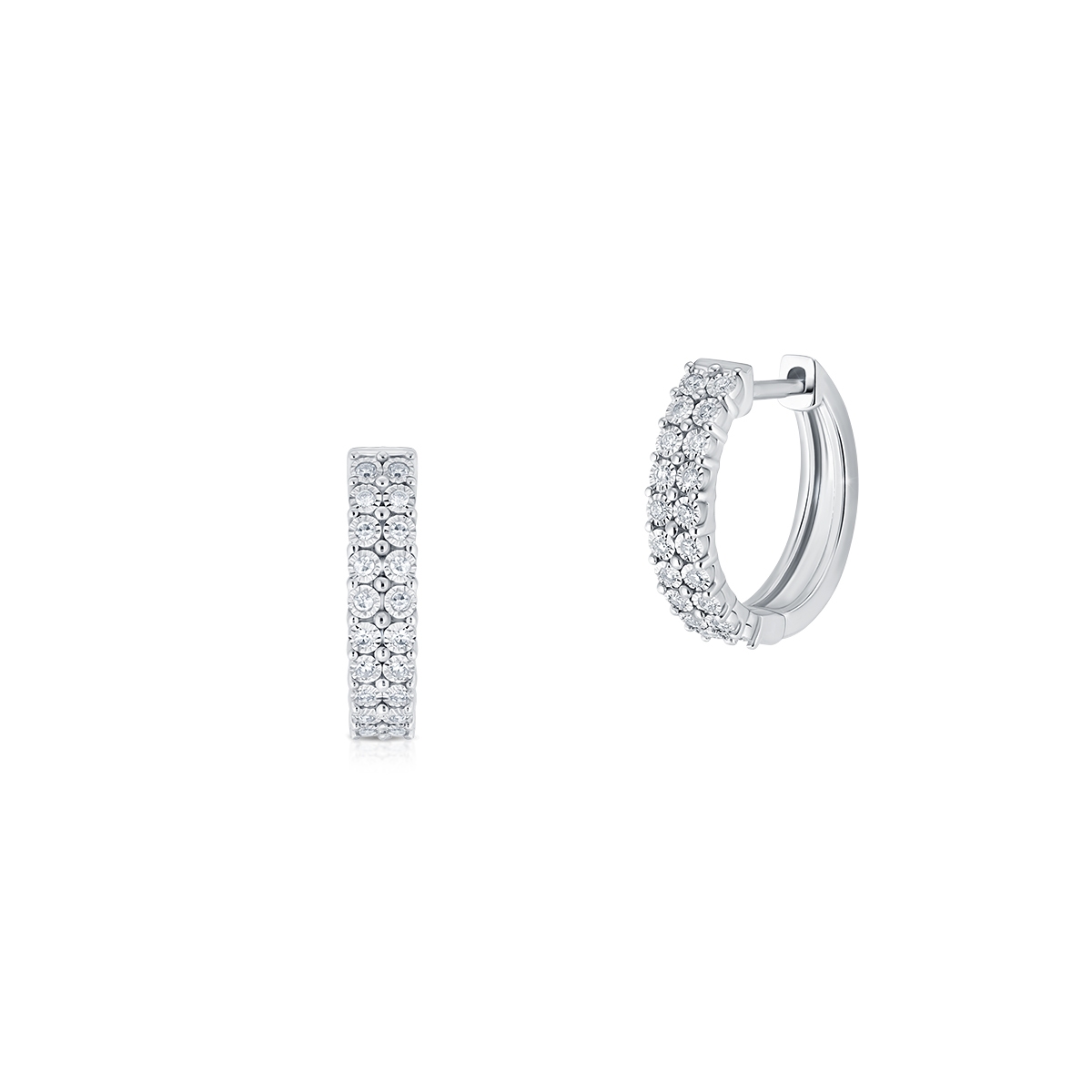 W.KRUK Kolczyki złote z diamentami