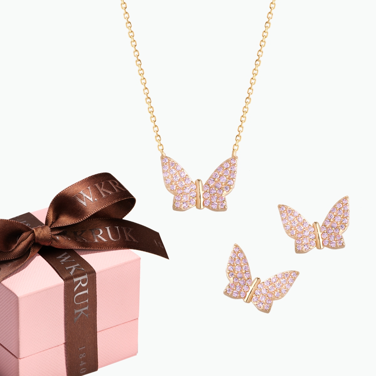 W.KRUK Komplet Złoty Motyl