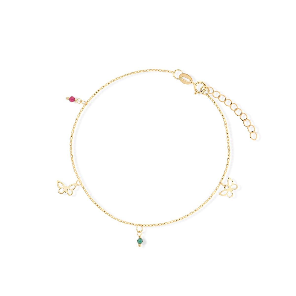 W.KRUK Bransoleta złota z motylkami