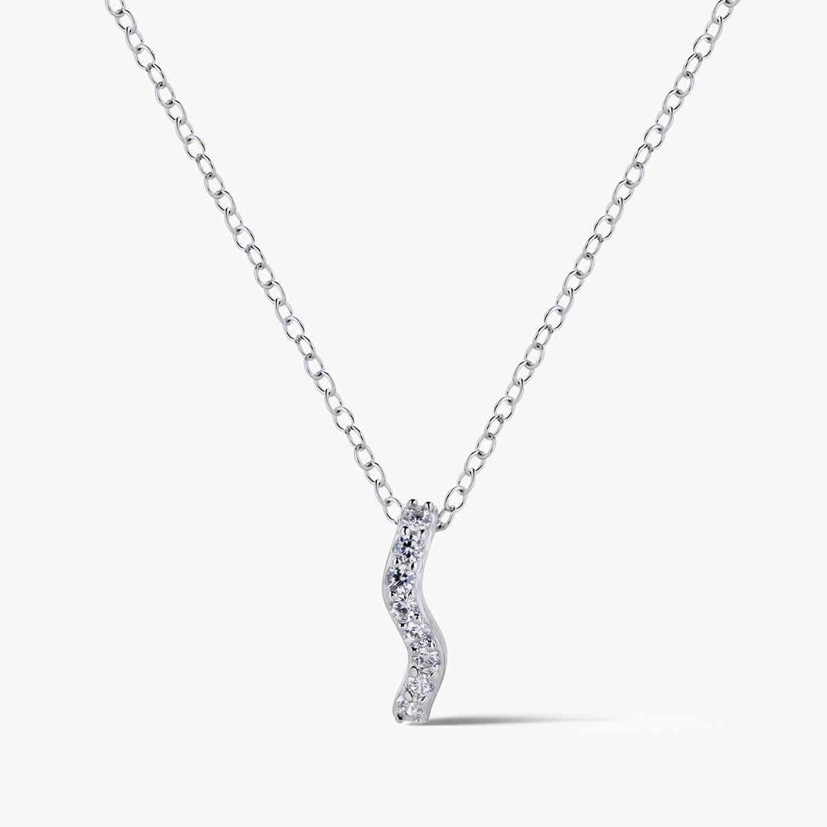 W.KRUK Naszyjnik srebrny z cyrkoniami