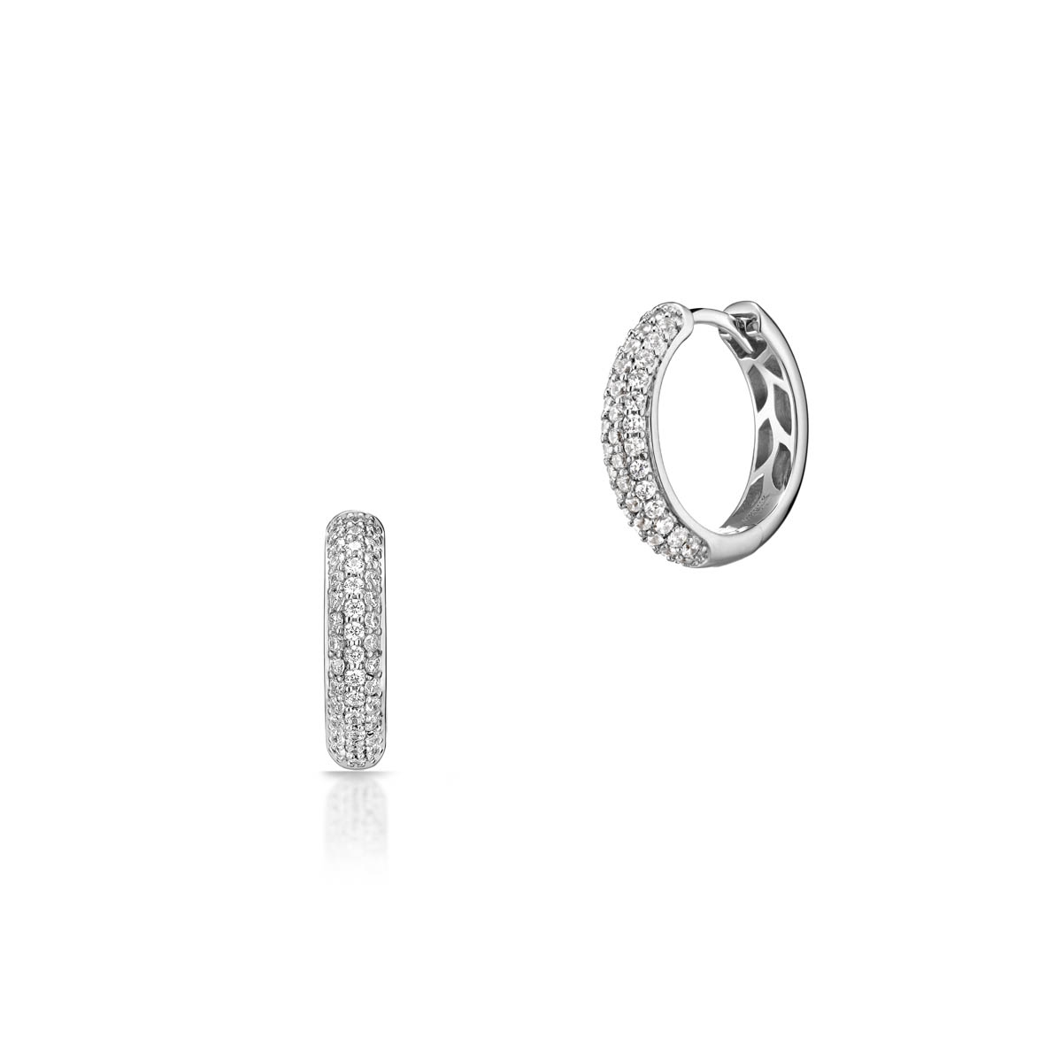 W.KRUK Kolczyki srebrne z cyrkoniami Emblems