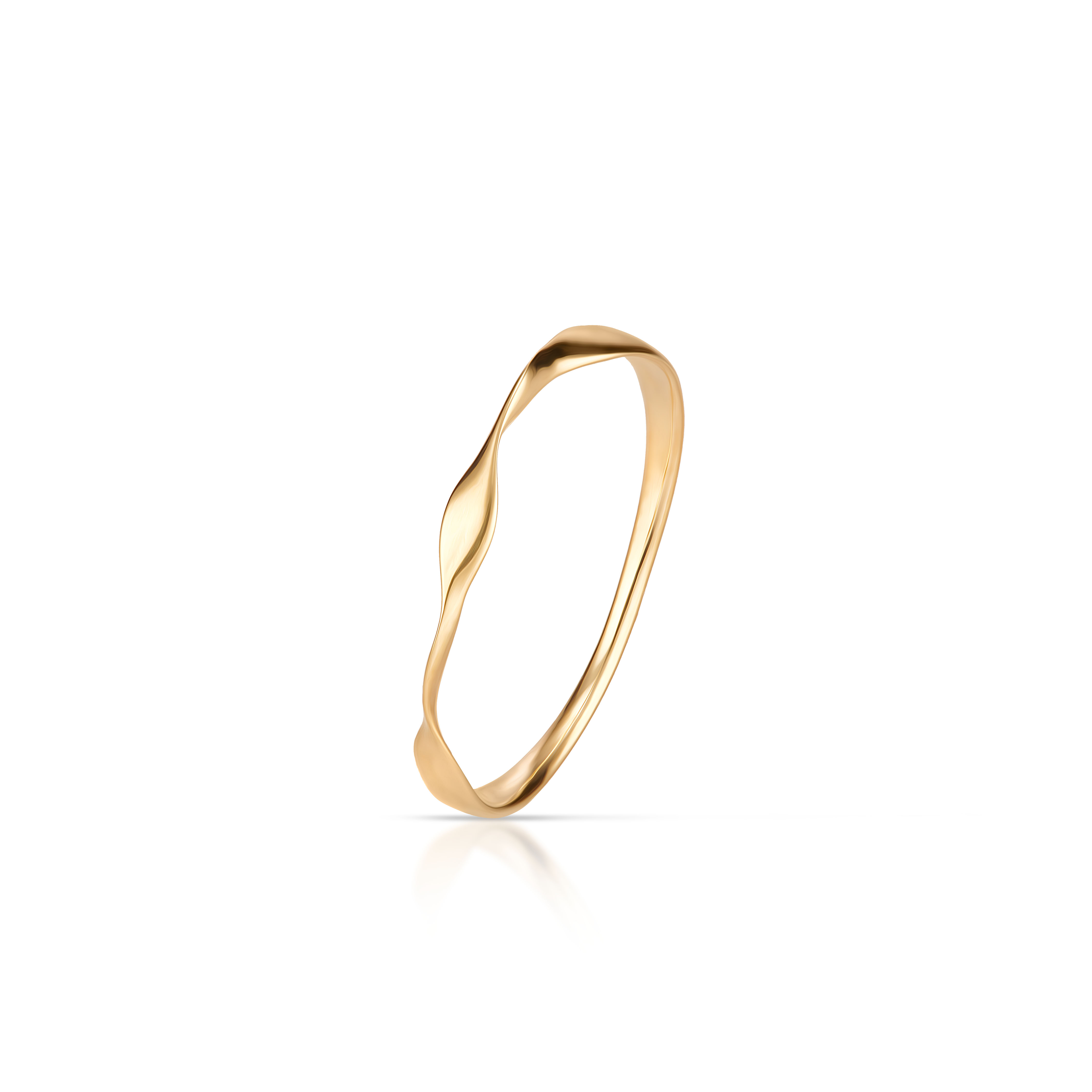 W.KRUK - Pierścionek złoty wstążka