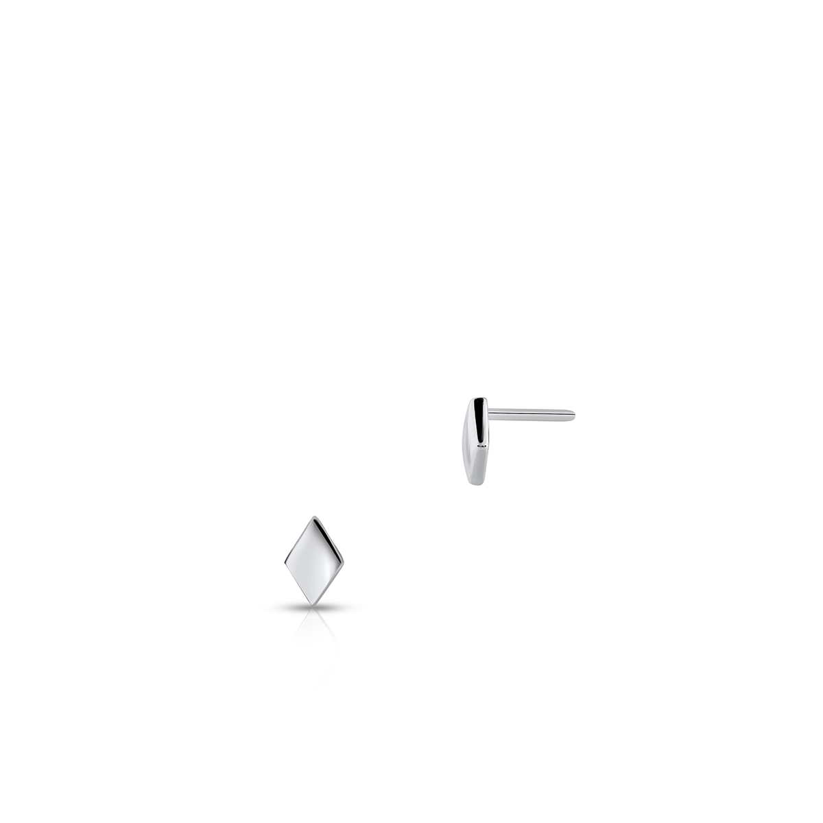 W.KRUK Kolczyki srebrne romby