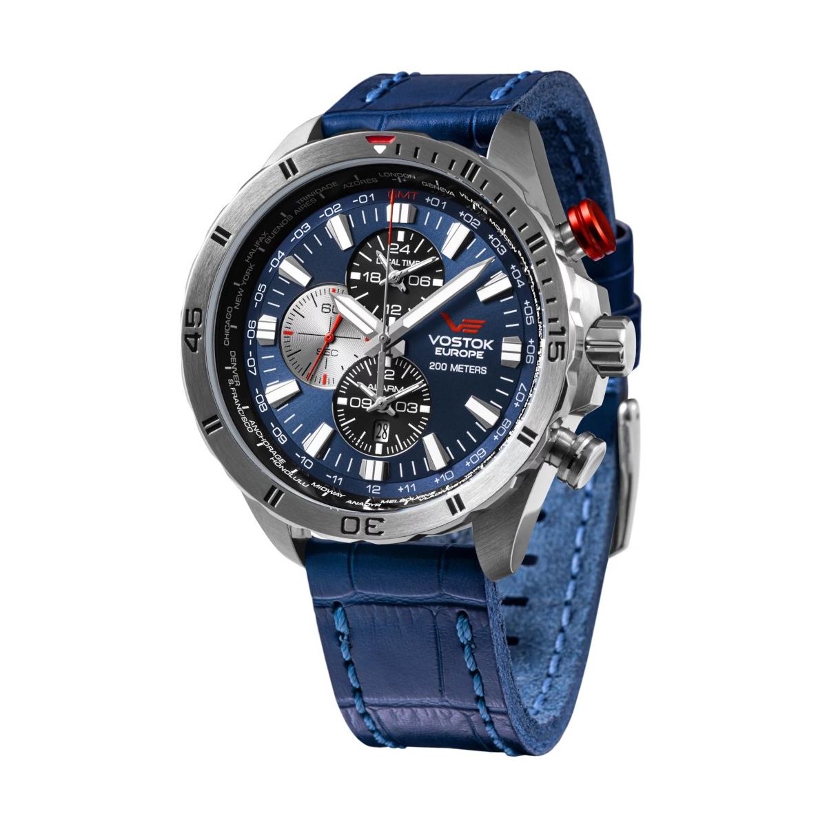 W.KRUK ZEGAREK VOSTOK EUROPE ALMAZ SPACE STATION DUAL TIME
