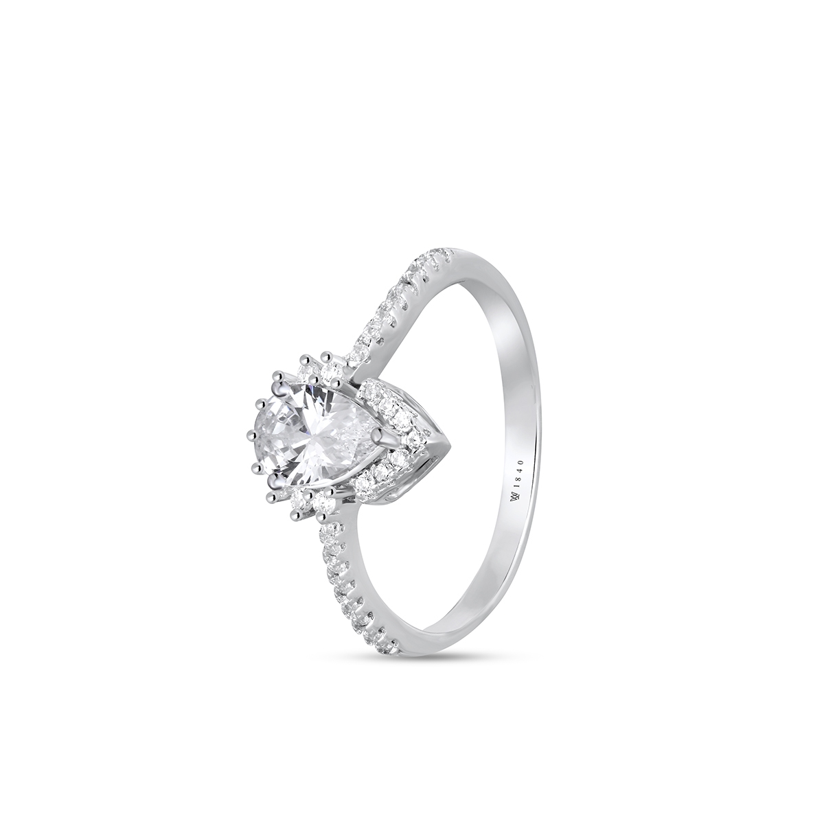 W.KRUK Pierścionek srebrny z cyrkoniami