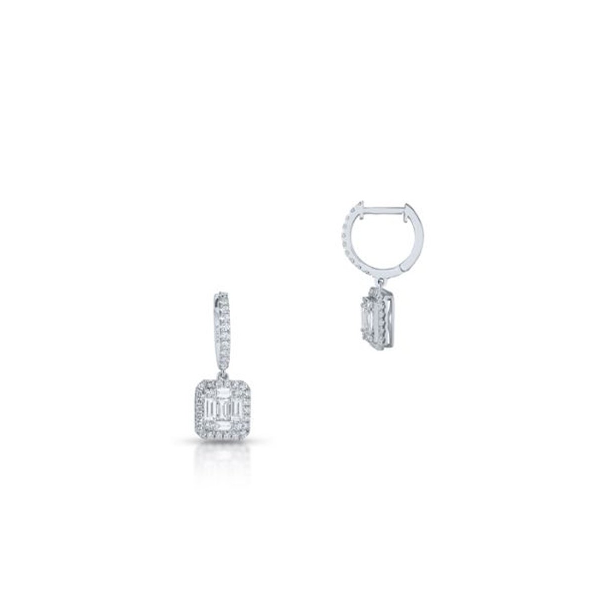 W.KRUK Kolczyki białe złoto z diamentami