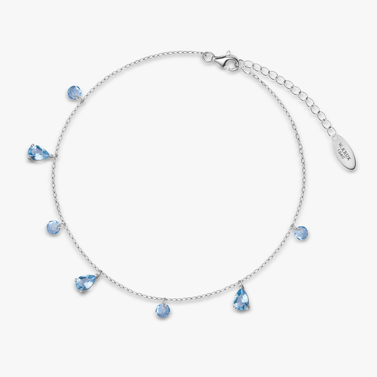 W.KRUK Bransoleta srebrna na nogę