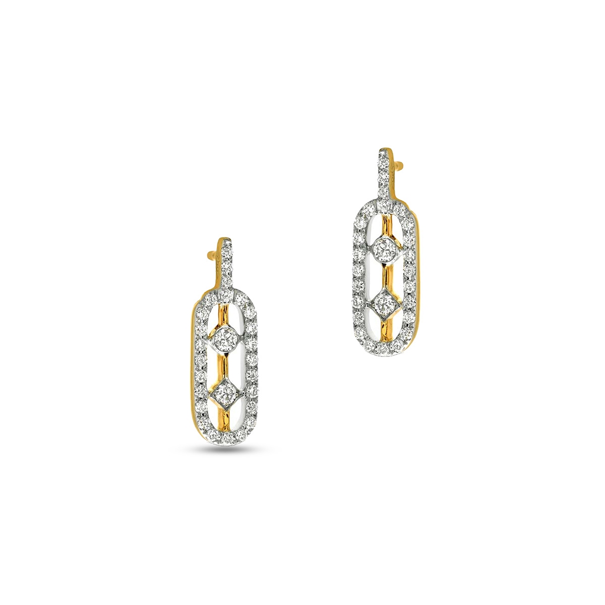 W.KRUK Kolczyki złote Hulchi Belluni