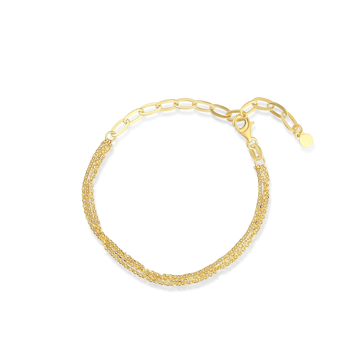 W.KRUK Bransoleta srebrna pozłacana