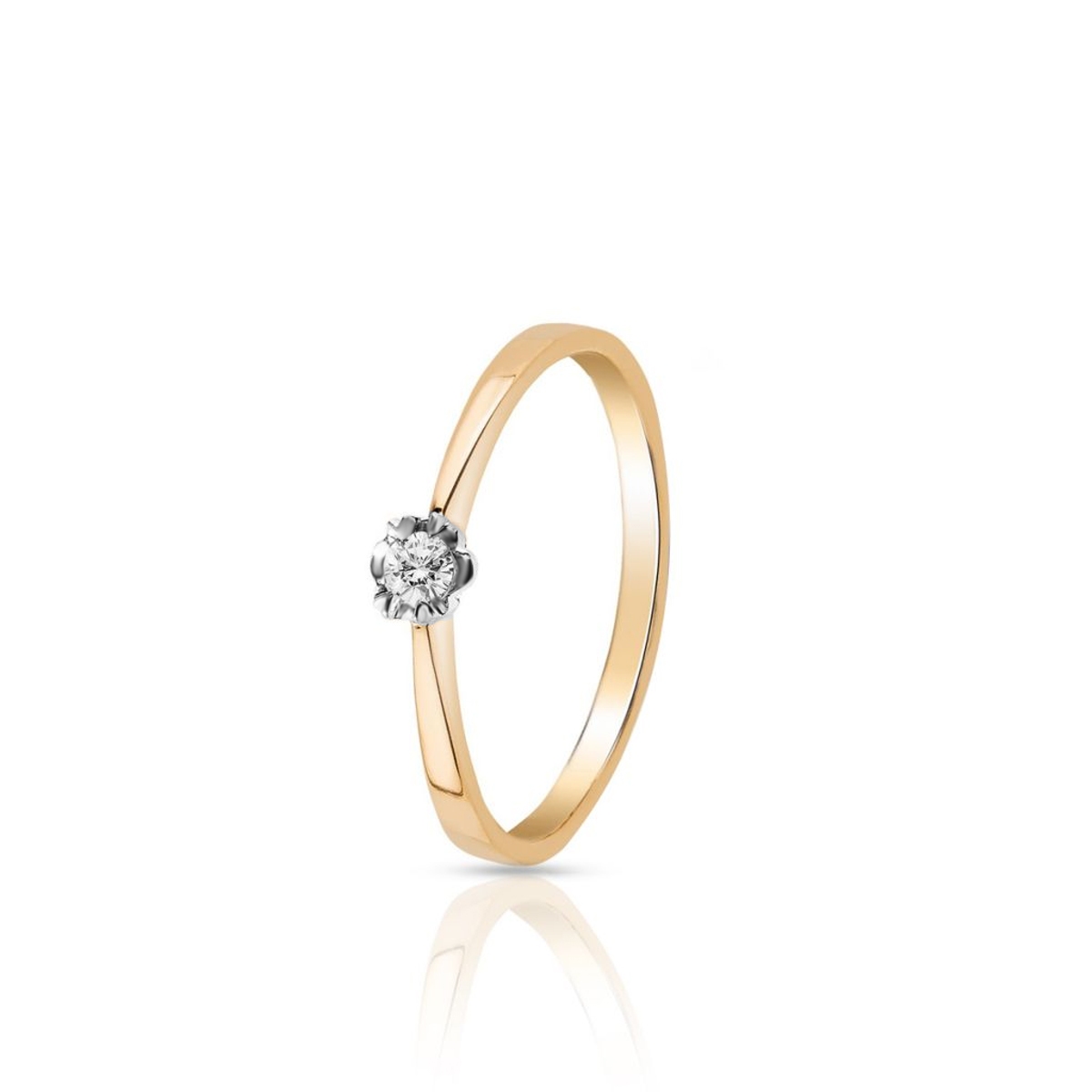 W.KRUK Pierścionek zaręczynowy złoty W.KRUK