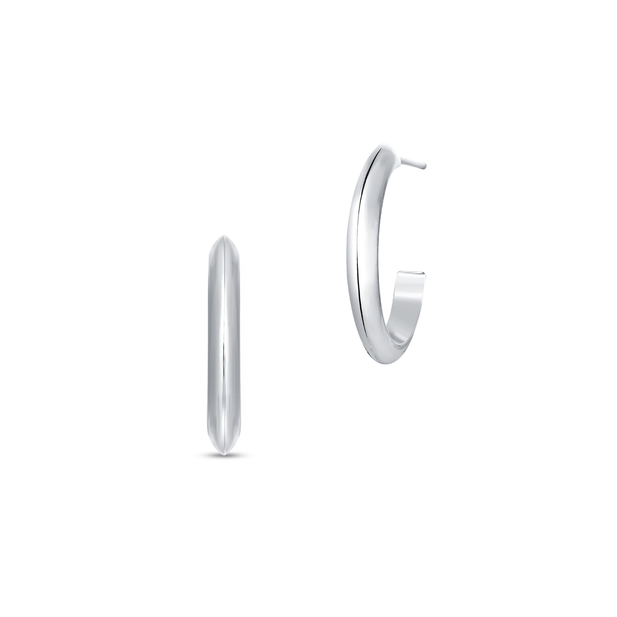 W.KRUK Kolczyki srebrne koła