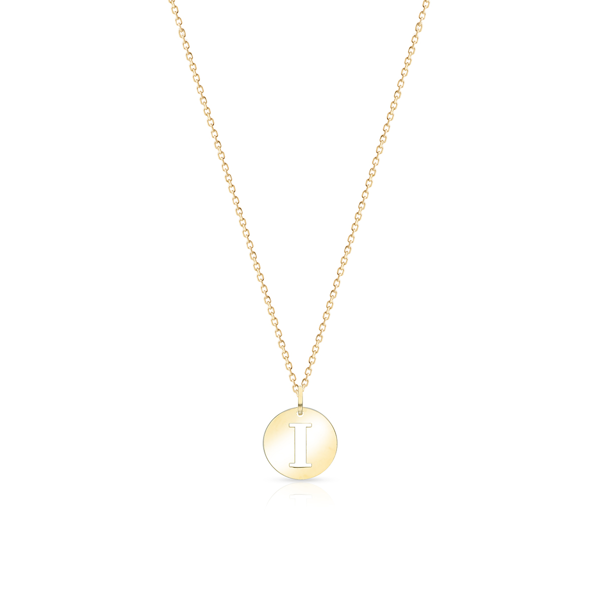 W.KRUK - Wisiorek złoty literka I