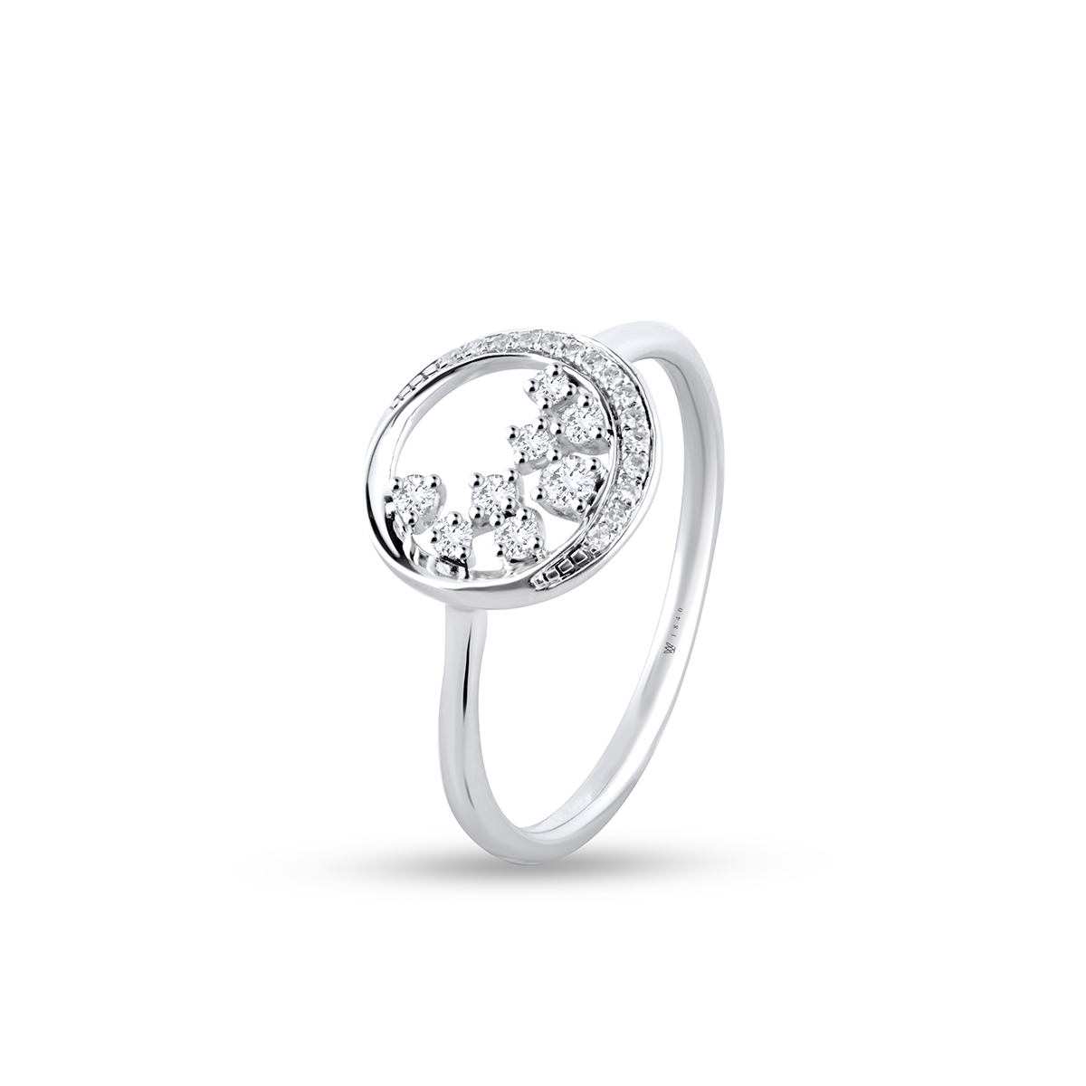 W.KRUK Pierścionek złoty z diamentami Galaktyka