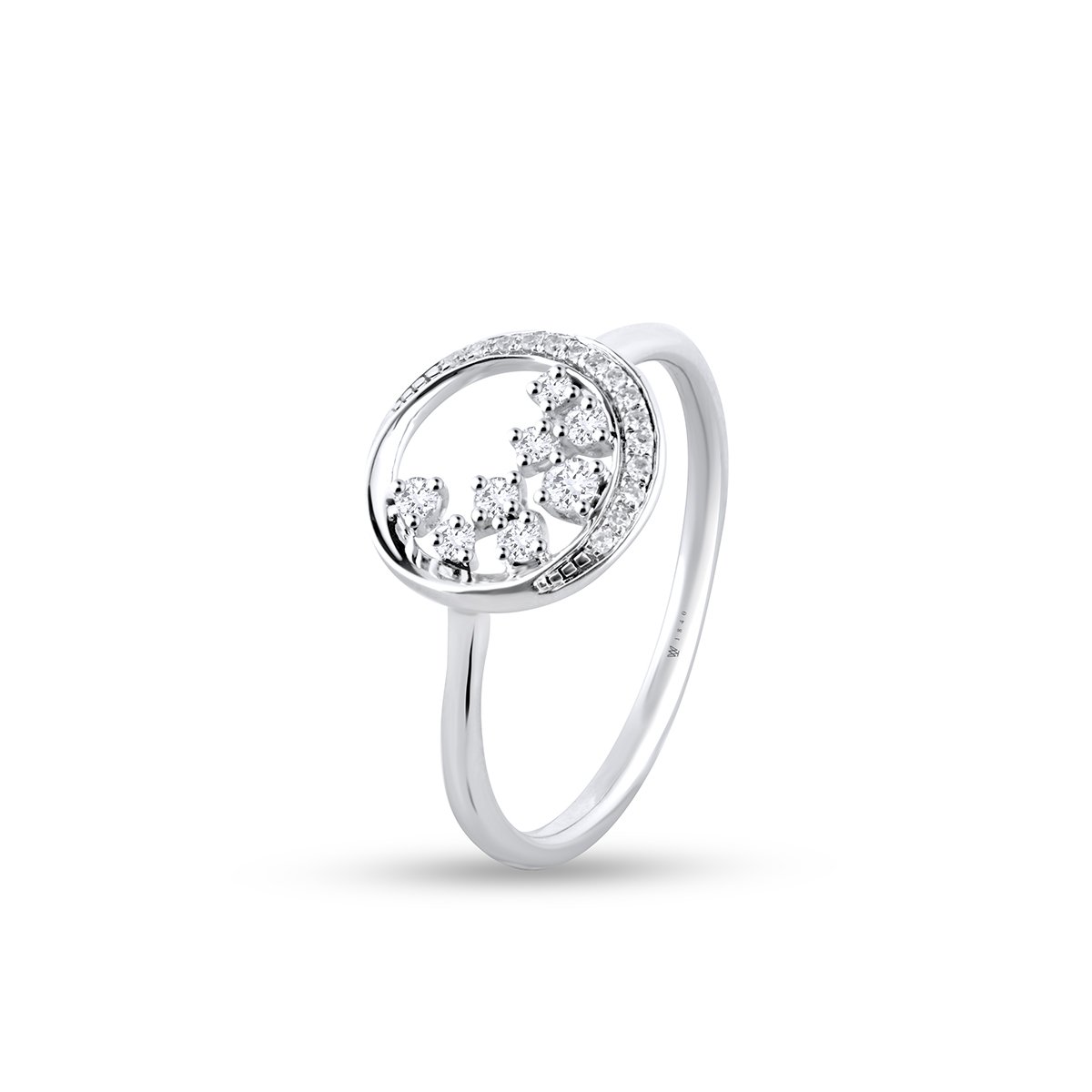 W.KRUK Pierścionek złoty z diamentami Galaktyka