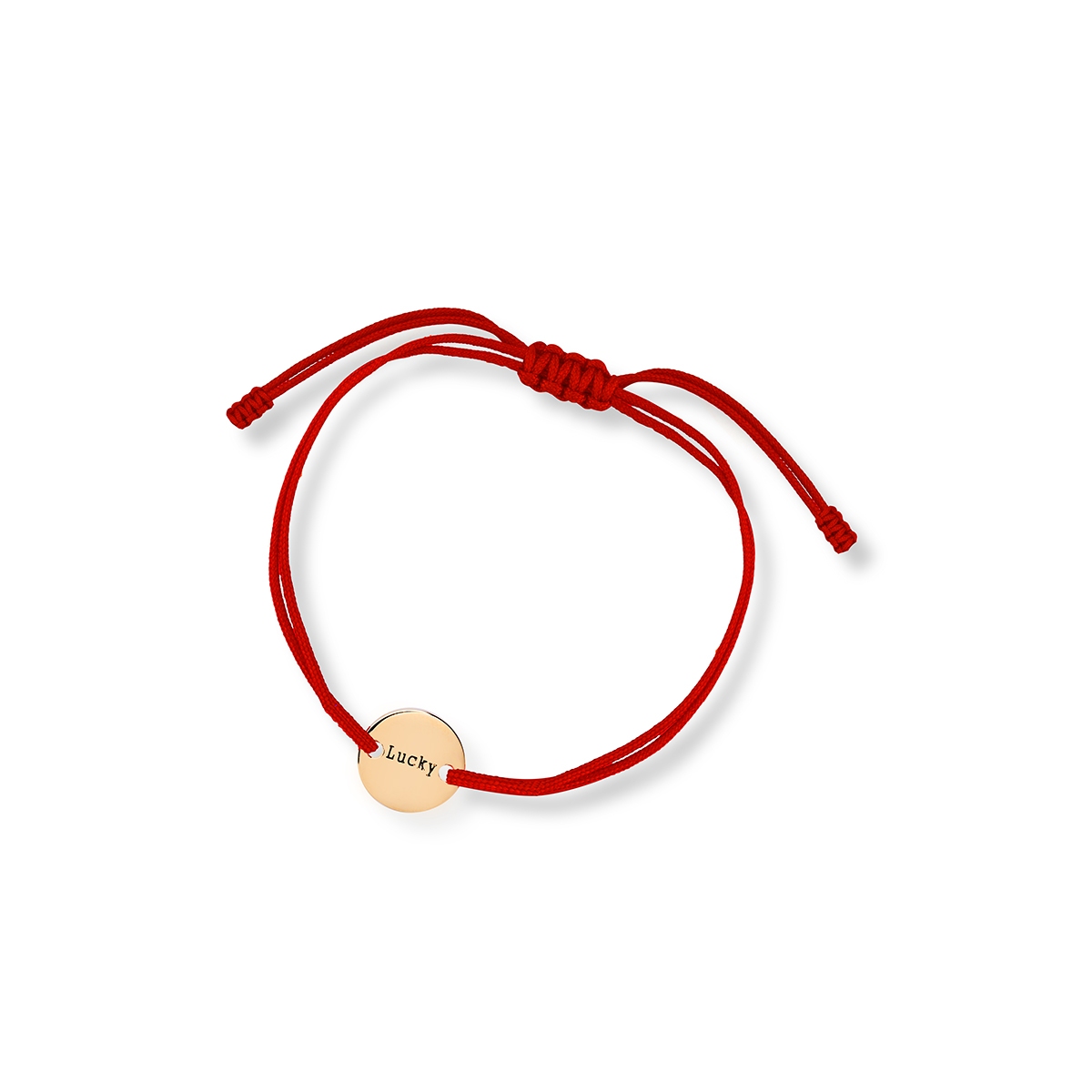 W.KRUK Bransoleta czerwony sznurek Lucky