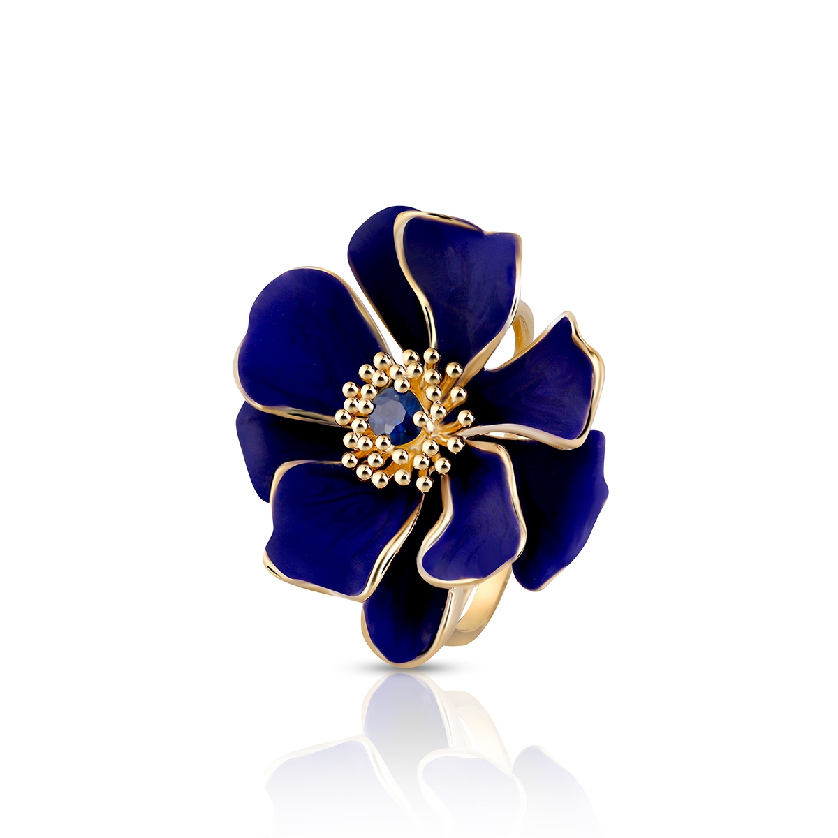 W.KRUK Pierścionek złoty Kwiaty Nocy