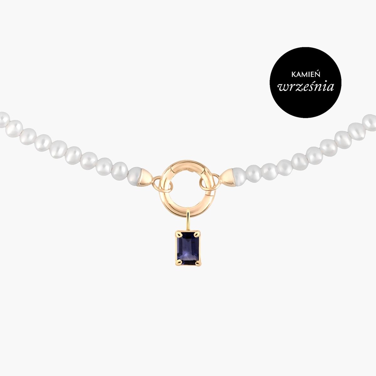 W.KRUK Wisiorek złoty z iolitem