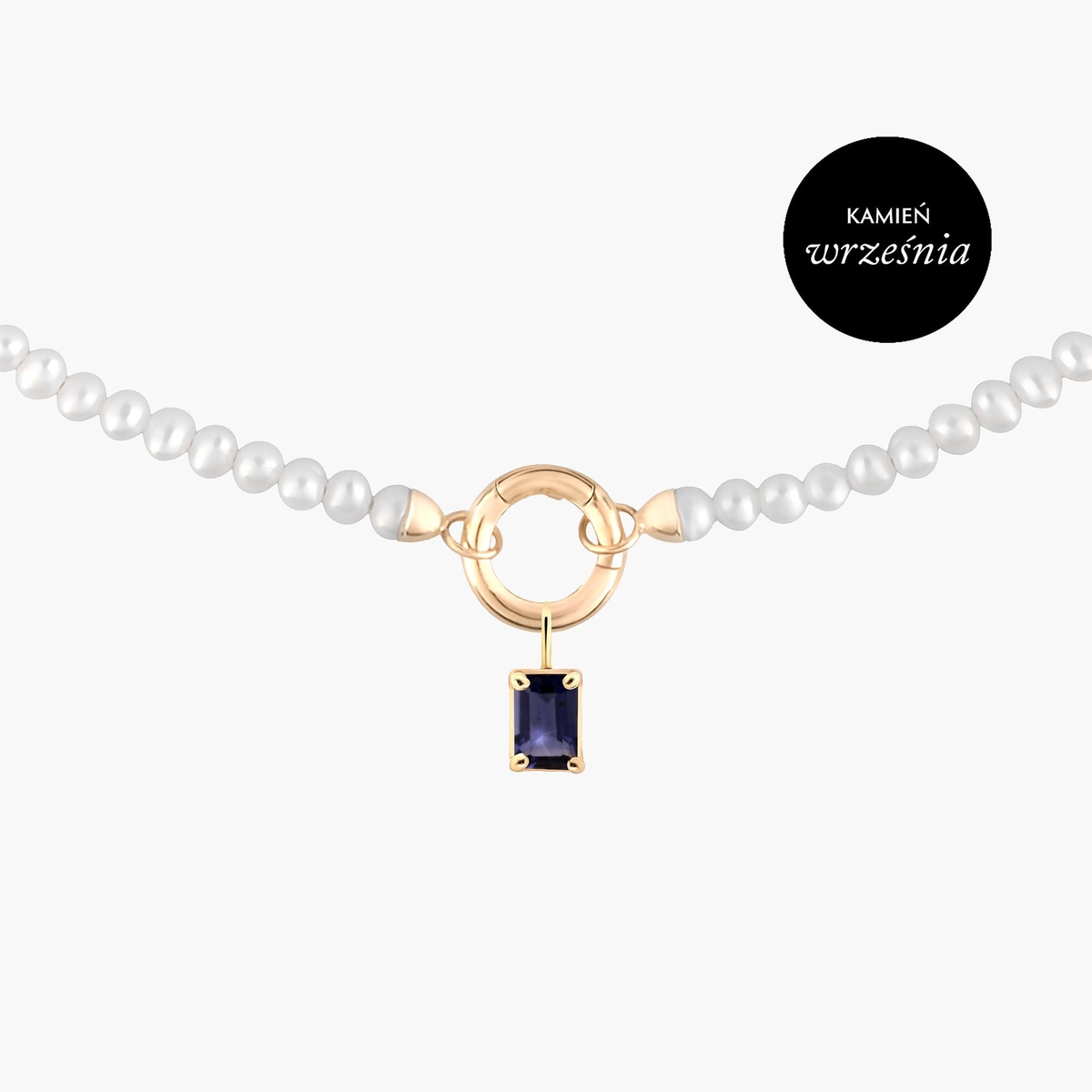 W.KRUK Wisiorek złoty z iolitem