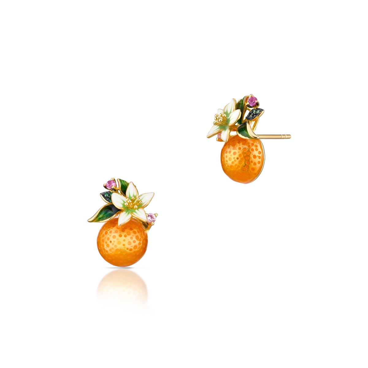 W.KRUK Kolczyki srebrne Kwiaty Nocy Cytrusy