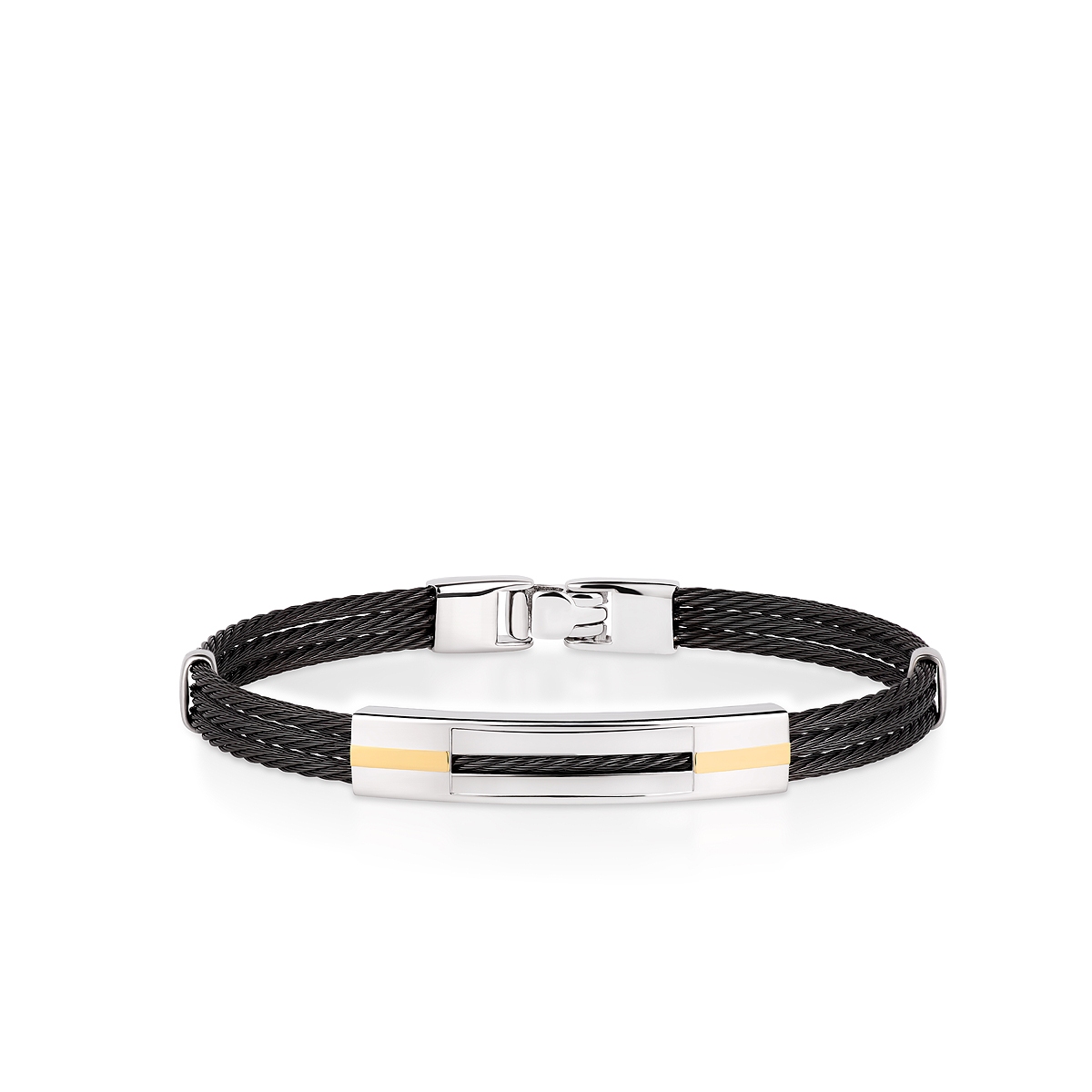 W.KRUK Bransoleta stal i złoto