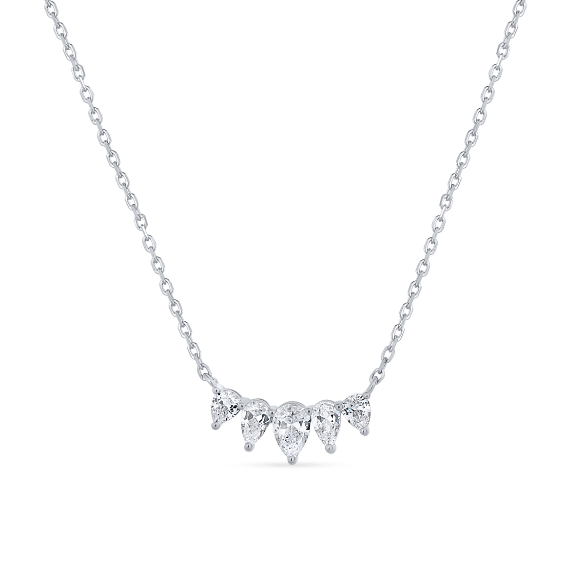 W.KRUK Naszyjnik srebrny z cyrkoniami